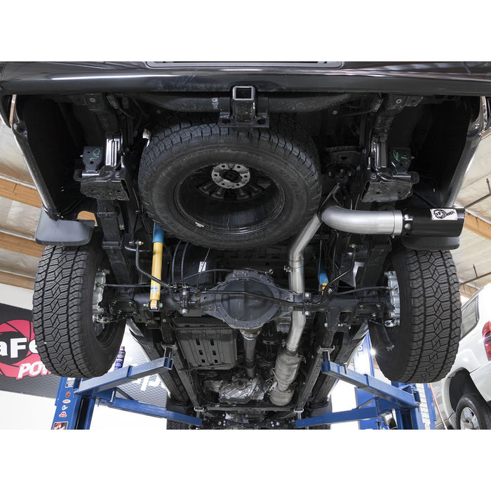 aFe Power Large Bore-HD 4 IN DPF-Back Stainless Steel Exhaust System Nissan Titan XD 16-19 V8-5.0L (td)