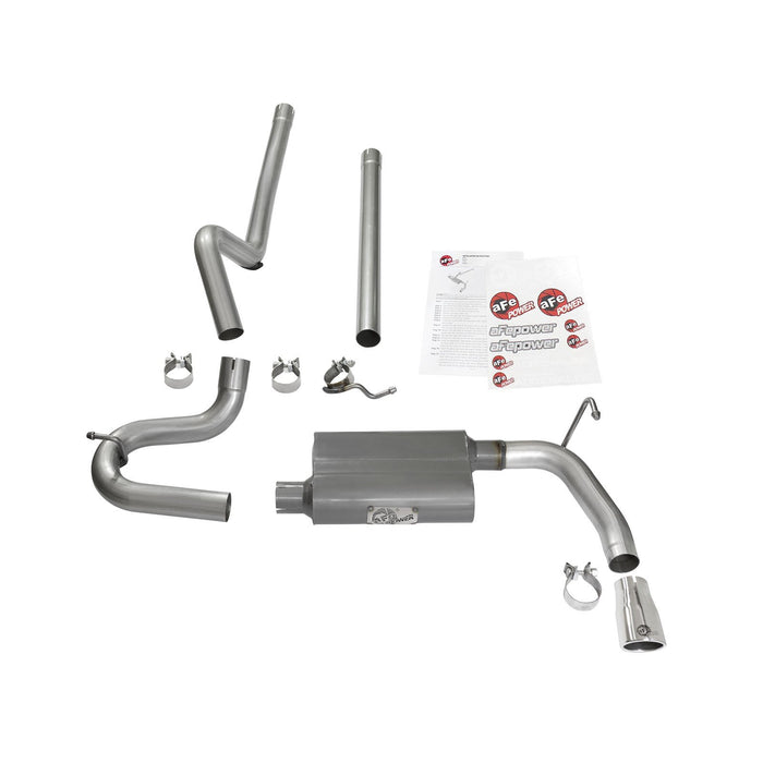 aFe Power Scorpion 2-1/2" Aluminized Steel Cat-Back Exhaust System Jeep Wrangler (JK) 07-18 V6-3.8L/3.6L (4-Door)