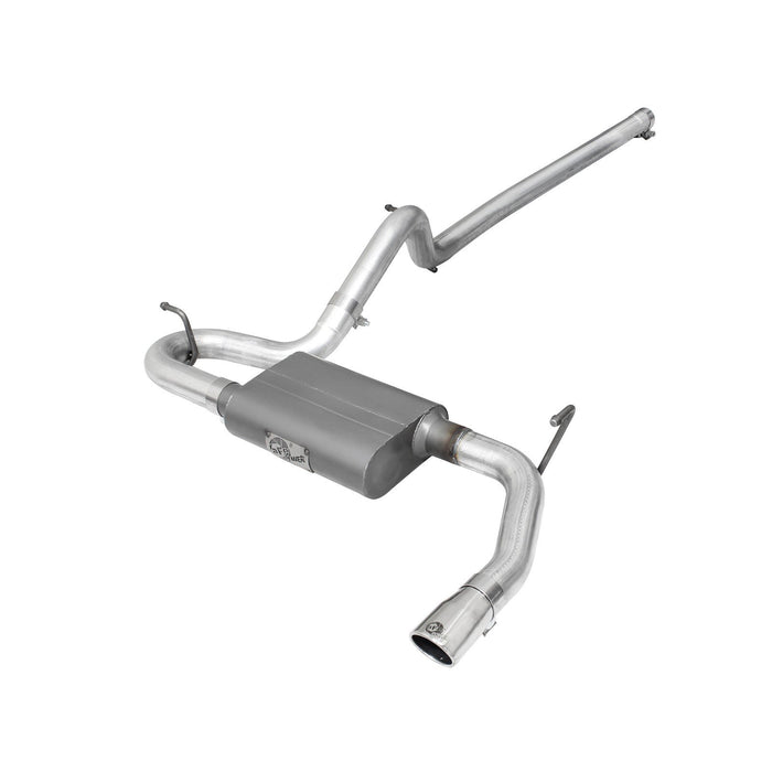 aFe Power Scorpion 2-1/2 IN Aluminized Steel Cat-Back Exhaust System w/ Polished Tip Jeep Wrangler (JK) 07-18 V6-3.6L/3.8L