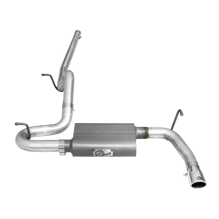 aFe Power Scorpion 2-1/2 IN Aluminized Steel Cat-Back Exhaust System w/ Polished Tip Jeep Wrangler (JK) 07-18 V6-3.6L/3.8L