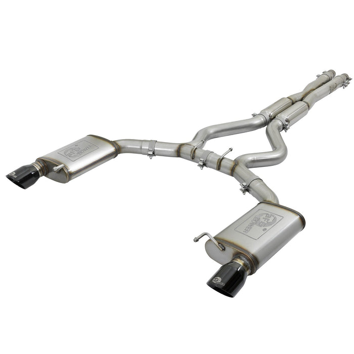 aFe Power Mach Force-Xp 304 Stainless Steel Cat-Back Exhaust Ford Mustang 15-17 V8-5.0L/V6-3.7L