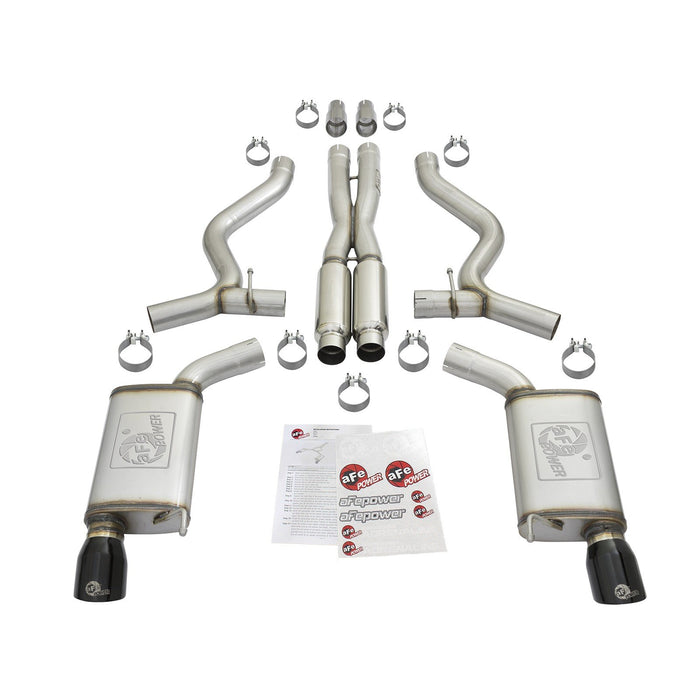 aFe Power Mach Force-Xp 304 Stainless Steel Cat-Back Exhaust Ford Mustang 15-17 V8-5.0L/V6-3.7L