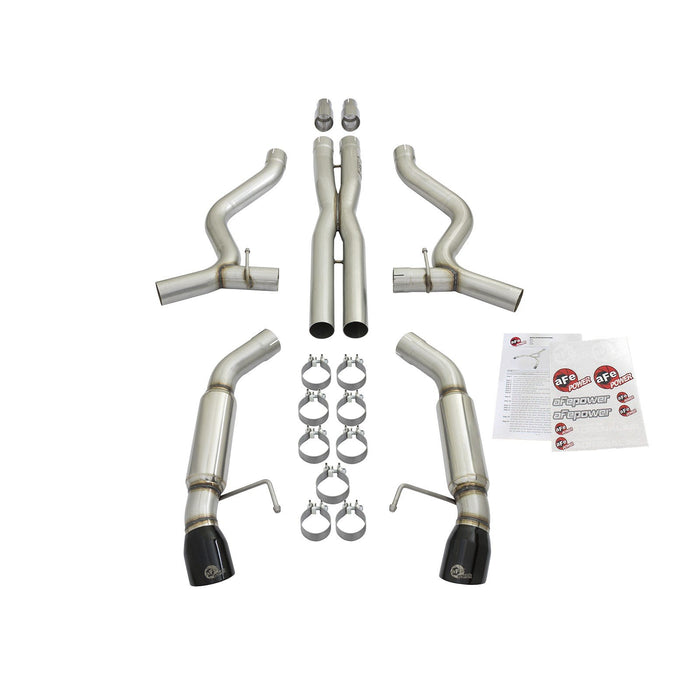 aFe Power Mach Force-Xp 304 Stainless Steel Cat-Back Exhaust System Ford Mustang 15-17 V8-5.0L/V6-3.7L