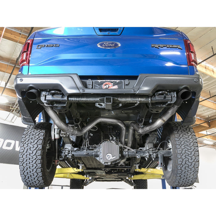 aFe Power Mach Force-Xp 3 IN 304 Stainless Cat-Back Hi-Tuck Exhaust System Ford F-150 Raptor 17-19 / F-150 Limited V6-3.5L (tt)