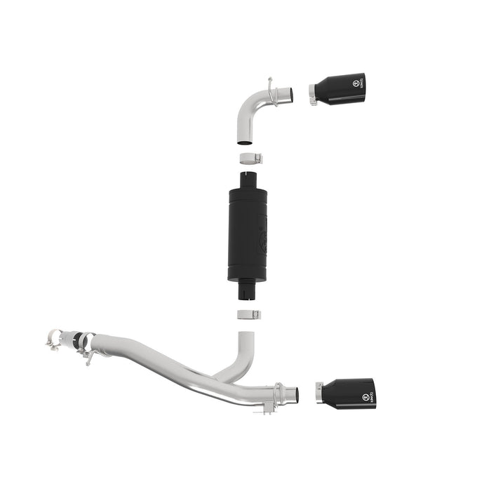 aFe Power Takeda 3 IN 304 Stainless Steel Axle-Back Exhaust System Ford Focus RS 16-18 L4-2.3L (t)