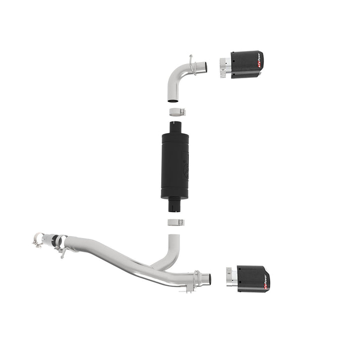 aFe Power Takeda 3 IN 304 Stainless Steel Axle-Back Exhaust System Ford Focus RS 16-18 L4-2.3L (t)