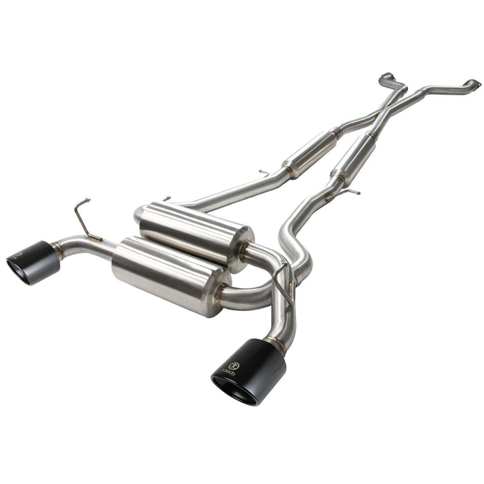 aFe Power Takeda 2-1/2 IN 304 Stainless Steel Cat-Back Exhaust System Infiniti G37 08-13/Q60 14-15 V6-3.7L (VQ37VHR)