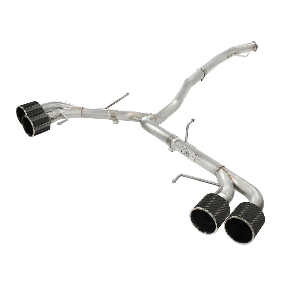aFe Power Takeda 3 IN to 2-1/2 IN 304 Stainless Steel Cat-Back Exhaust System Nissan GT-R (R35) 09-20 V6-3.8L (tt)