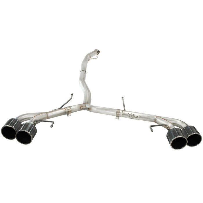aFe Power Takeda 3 IN to 2-1/2 IN 304 Stainless Steel Cat-Back Exhaust System Nissan GT-R (R35) 09-20 V6-3.8L (tt)
