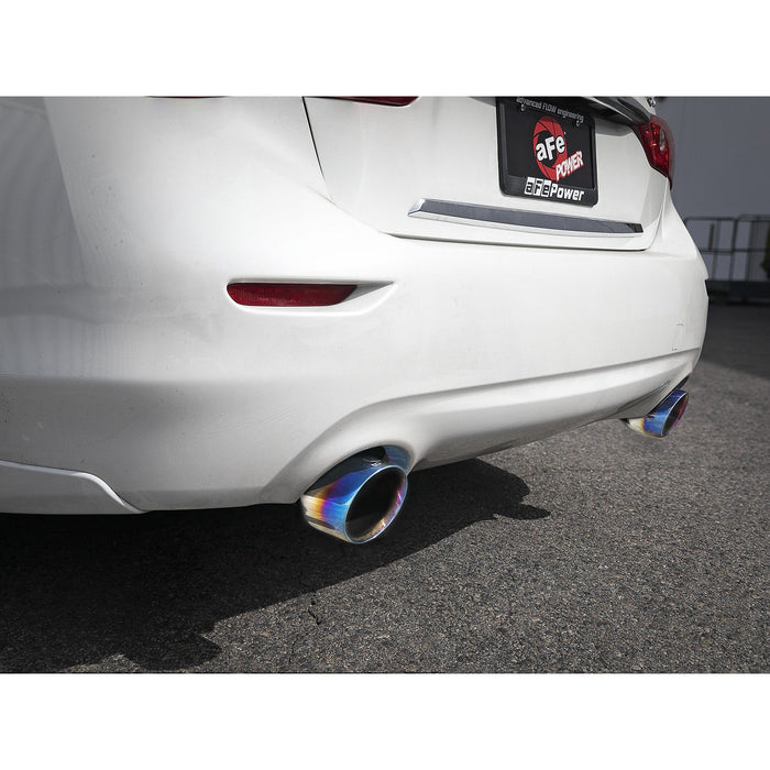 aFe Power Takeda 2-1/2 IN 304 Stainless Steel Axle-Back Exhaust System Infiniti Q50 16-20 V6-3.0L (tt)