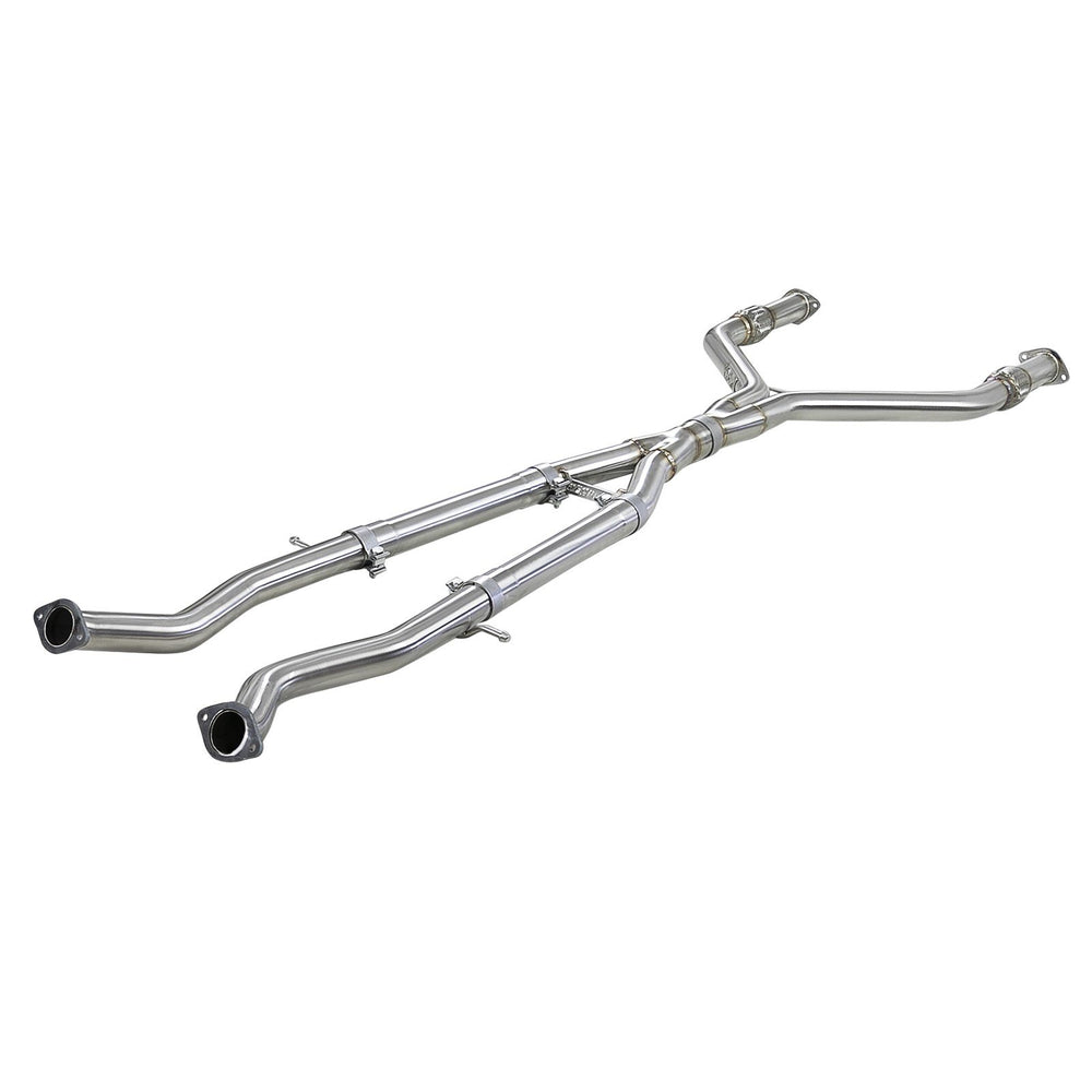 aFe Power Takeda 2-1/2 IN to 3 IN 304 Stainless Steel Street Series Y-Pipe Infiniti Q50/Q60 16-20 V6-3.0L (tt)