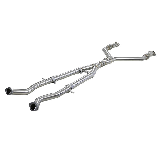 aFe Power Takeda 2-1/2 IN to 3 IN 304 Stainless Steel Street Series Y-Pipe Infiniti Q50/Q60 16-20 V6-3.0L (tt)