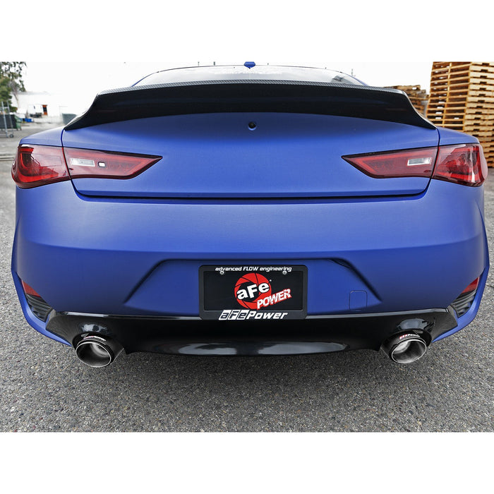 aFe Power Takeda 2-1/2 IN 304 Stainless Steel Cat-Back Exhaust System Infiniti Q60 17-20 V6-3.0L (tt)