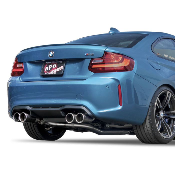 aFe Power Mach Force-Xp 3 to 2-1/2in Stainless Steel Axle-Back Exhaust System BMW M2 (F87) 16-18 L6-3.0L (t) N55