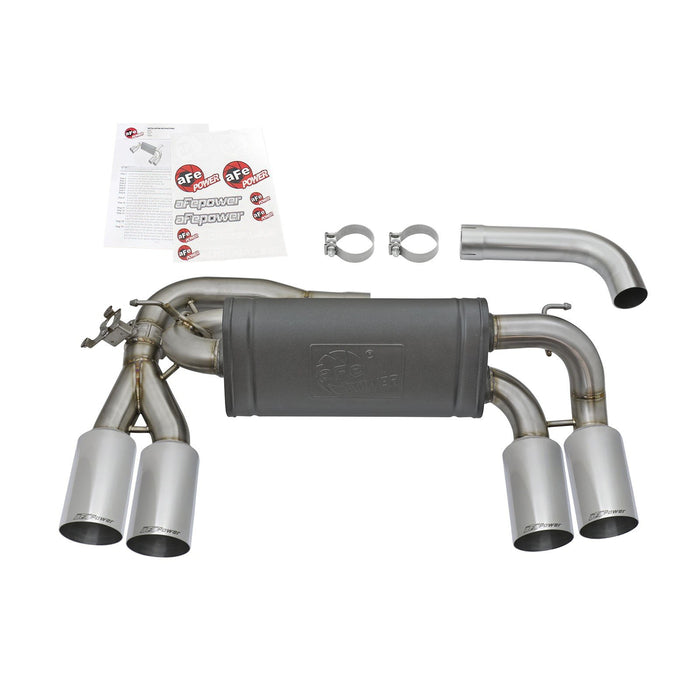 aFe Power Mach Force-Xp 3 to 2-1/2in Stainless Steel Axle-Back Exhaust System BMW M2 (F87) 16-18 L6-3.0L (t) N55