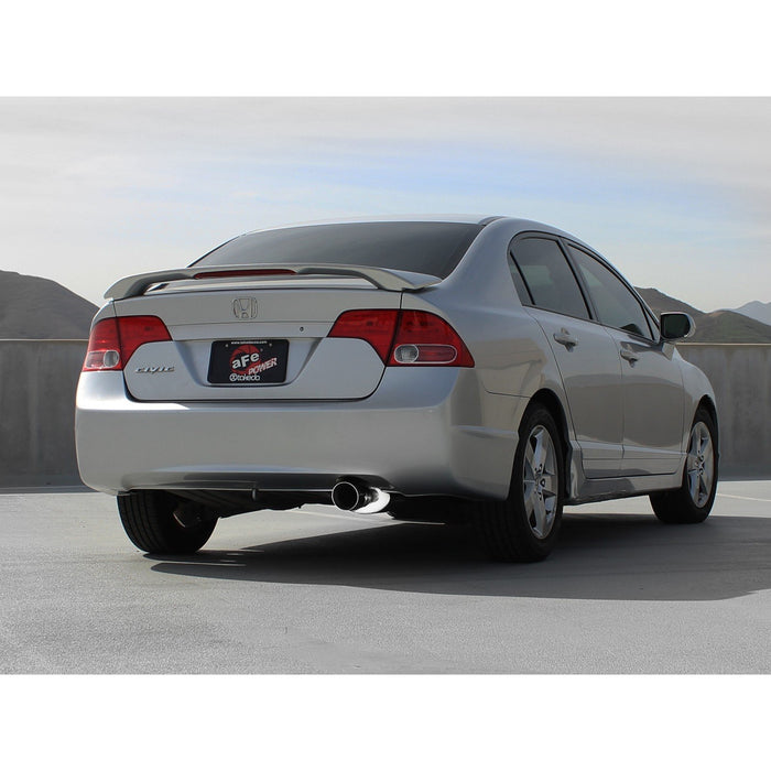 aFe Power Takeda 2-1/2in 304 Stainless Steel Axle-Back Exhaust System Honda Civic 06-11 L4-1.8L