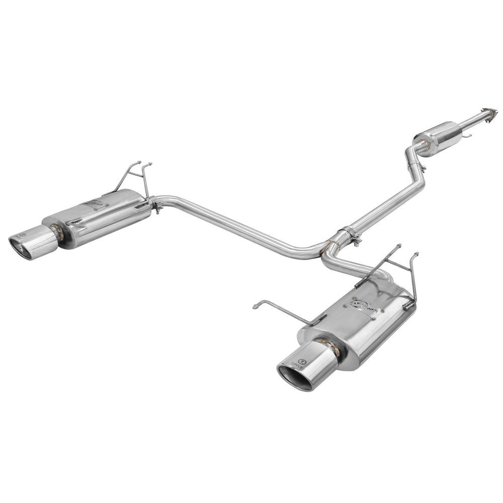 aFe Power Takeda 2-1/4 IN to 2 IN 304 Stainless Steel Cat-Back Exhaust w/Polished Tips Honda Accord 08-12 V6-3.5L