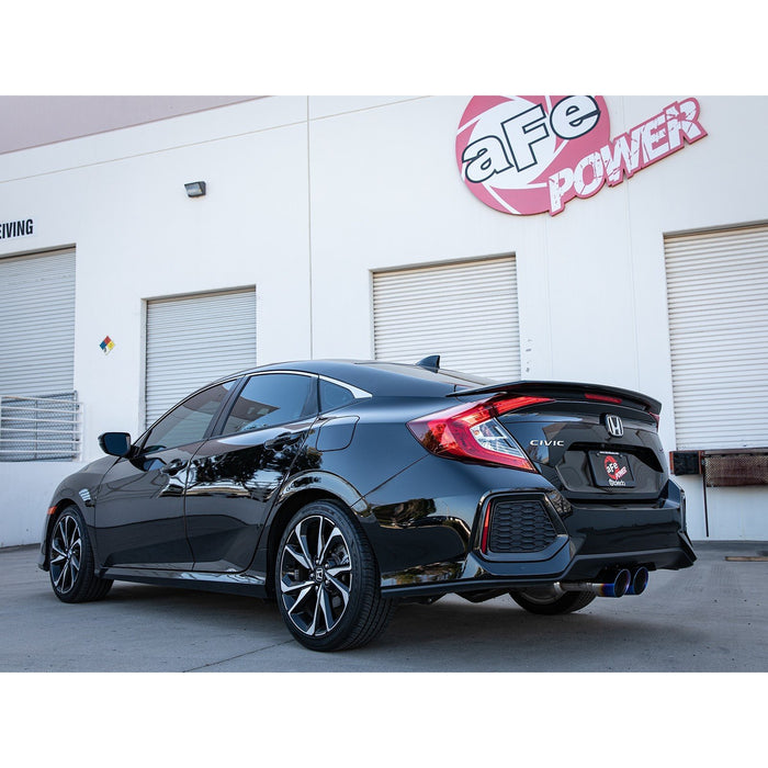 aFe Power Takeda 2-1/2 IN 304 Stainless Steel Cat-Back Exhaust System Honda Civic Si Sedan 17-20 L4-1.5L (t)