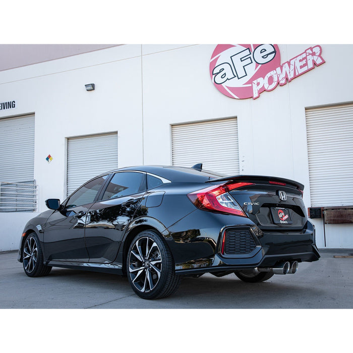 aFe Power Takeda 2-1/2 IN 304 Stainless Steel Cat-Back Exhaust System Honda Civic Si Sedan 17-20 L4-1.5L (t)