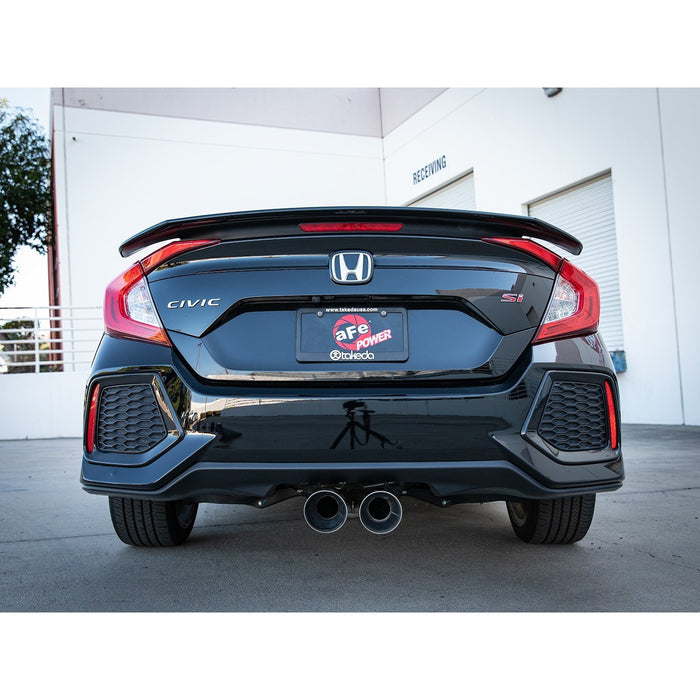 aFe Power Takeda 2-1/2 IN 304 Stainless Steel Cat-Back Exhaust System Honda Civic Si Sedan 17-20 L4-1.5L (t)