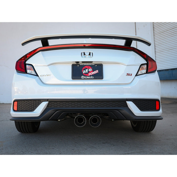 aFe Power Takeda 2-1/2 IN 304 Stainless Steel Cat-Back Exhaust System Honda Civic Si Coupe 17-20 L4-1.5L (t)