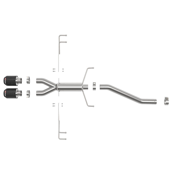 aFe Power Takeda 2-1/2 IN 304 Stainless Steel Axle-Back Exhaust System Honda Civic Type R 17-20 L4-2.0L (t)