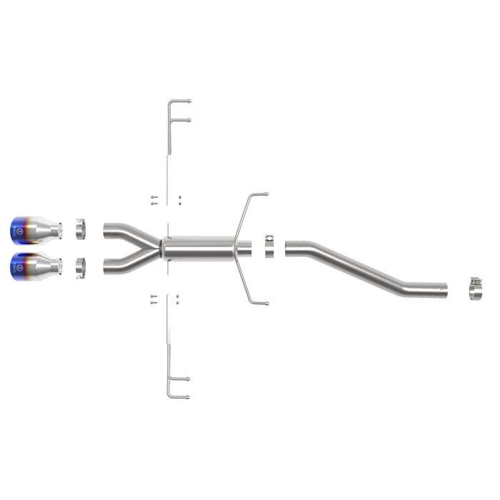 aFe Power Takeda 2-1/2 IN 304 Stainless Steel Axle-Back Exhaust System Honda Civic Type R 17-20 L4-2.0L (t)