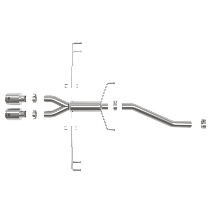 aFe Power Takeda 2-1/2 IN 304 Stainless Steel Axle-Back Exhaust System Honda Civic Type R 17-20 L4-2.0L (t)