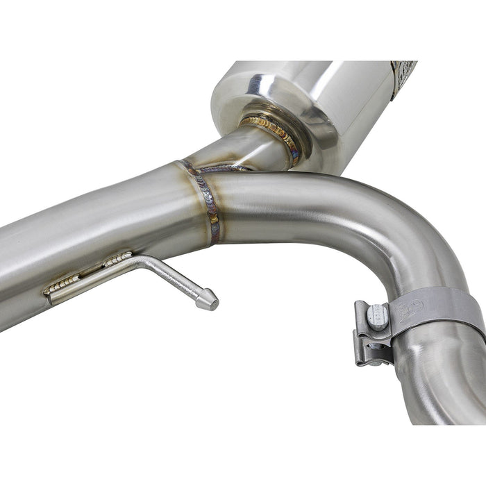 aFe Power Takeda 3 IN to 2-1/2 IN 304 Stainless Steel Cat-Back Exhaust Mitsubishi Lancer EVO X 08-15 L4-2.0L (t)