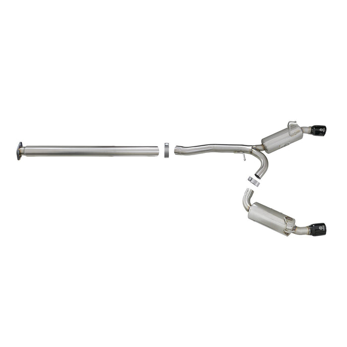 aFe Power Takeda 3 IN to 2-1/2 IN 304 Stainless Steel Cat-Back Exhaust Mitsubishi Lancer EVO X 08-15 L4-2.0L (t)