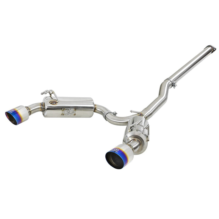 aFe Power Takeda 3 IN to 2-1/2 IN 304 Stainless Steel Cat-Back Exhaust Mitsubishi Lancer EVO X 08-15 L4-2.0L (t)
