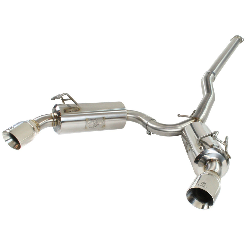 aFe Power Takeda 3 IN to 2-1/2 IN 304 Stainless Steel Cat-Back Exhaust Mitsubishi Lancer EVO X 08-15 L4-2.0L (t)