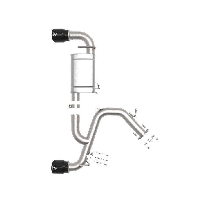 aFe Power Takeda 3 IN 304 Stainless Steel Axle-Back Exhaust System Hyundai Veloster N 19-20 L4-2.0L (t)
