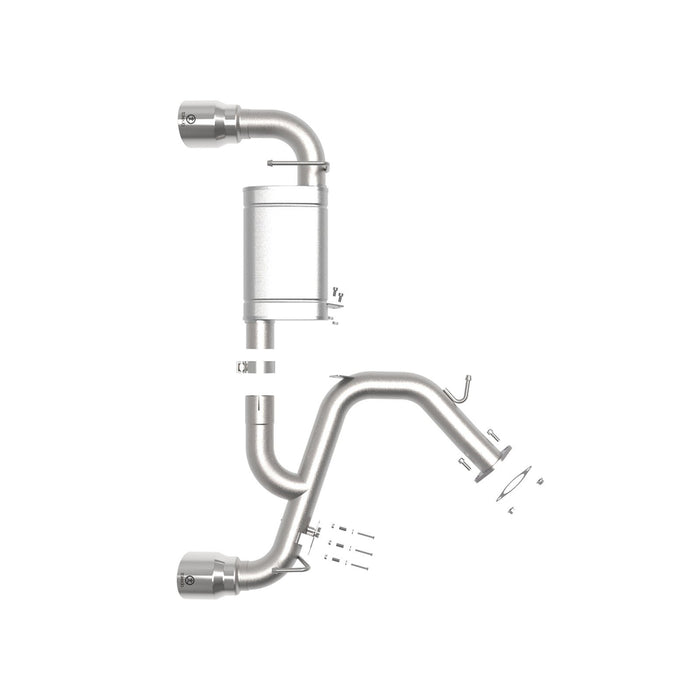 aFe Power Takeda 3 IN 304 Stainless Steel Axle-Back Exhaust System Hyundai Veloster N 19-20 L4-2.0L (t)