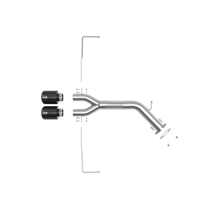 aFe Power Takeda 3 IN to 2-1/2 IN 304 Stainless Steel Axle-Back Exhaust Hyundai Veloster 19-20 L4-1.6L (t)