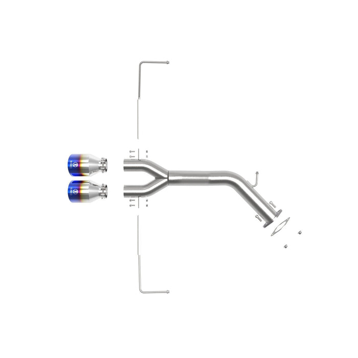 aFe Power Takeda 3 IN to 2-1/2 IN 304 Stainless Steel Axle-Back Exhaust Hyundai Veloster 19-20 L4-1.6L (t)