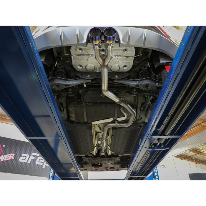 aFe Power Takeda 3 IN to 2-1/2 IN 304 Stainless Steel Axle-Back Exhaust Hyundai Veloster 19-20 L4-1.6L (t)
