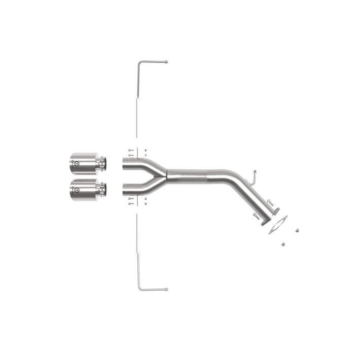 aFe Power Takeda 3 IN to 2-1/2 IN 304 Stainless Steel Axle-Back Exhaust Hyundai Veloster 19-20 L4-1.6L (t)