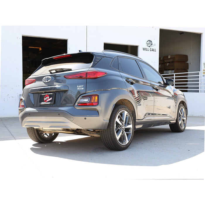 aFe Power Takeda 2-1/2in 304 Stainless Steel Axle-Back Exhaust System Hyundai Kona 18-21 L4-1.6L (t)