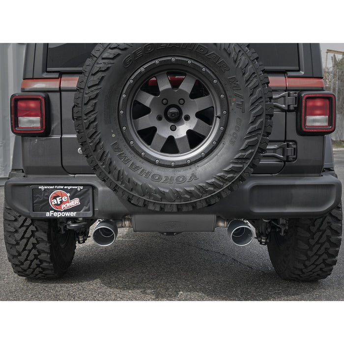 aFe Power Rebel Series 2-1/2 IN 304 Stainless Steel Cat-Back Exhaust System Jeep Wrangler (JL) 18-20 V6-3.6L