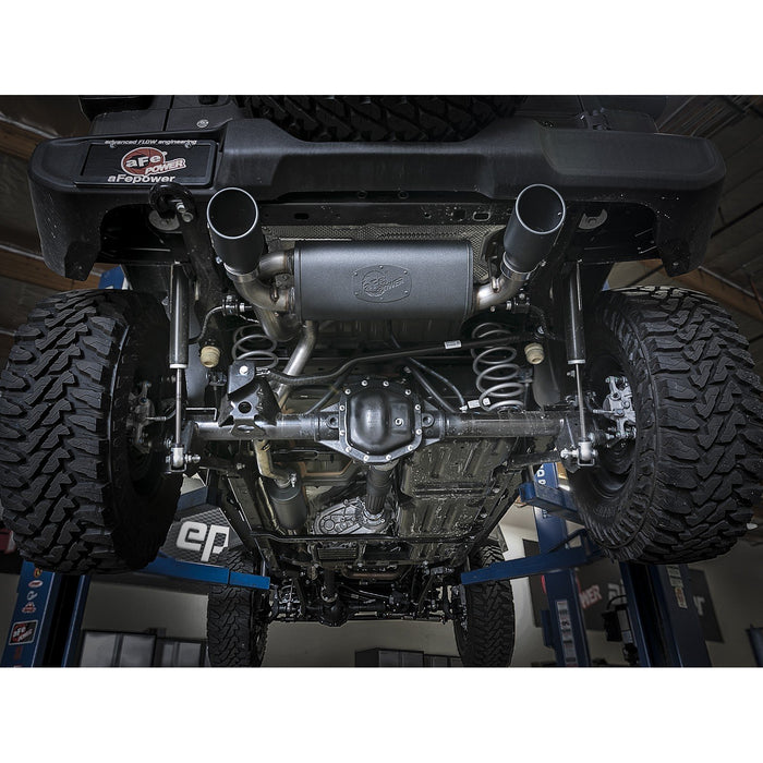 aFe Power Rebel Series 2-1/2 IN 304 Stainless Steel Cat-Back Exhaust System Jeep Wrangler (JL) 18-20 V6-3.6L