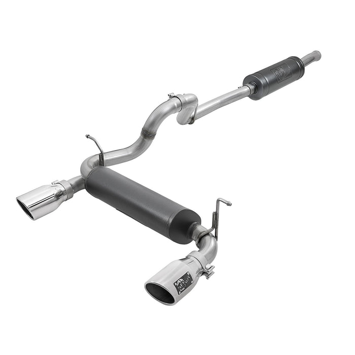 aFe Power Rebel Series 2-1/2 IN 304 Stainless Steel Cat-Back Exhaust System Jeep Wrangler (JL) 18-20 V6-3.6L