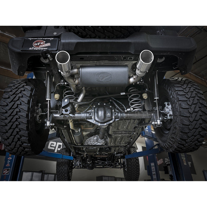 aFe Power Rebel Series 2-1/2 IN 304 Stainless Steel Cat-Back Exhaust System Jeep Wrangler (JL) 18-20 V6-3.6L