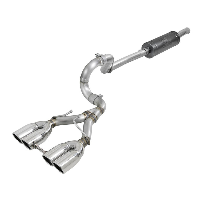 aFe Power Rebel Series 2-1/2 IN 304 Stainless Steel Cat-Back Exhaust System Jeep Wrangler (JL) 18-20 V6-3.6L