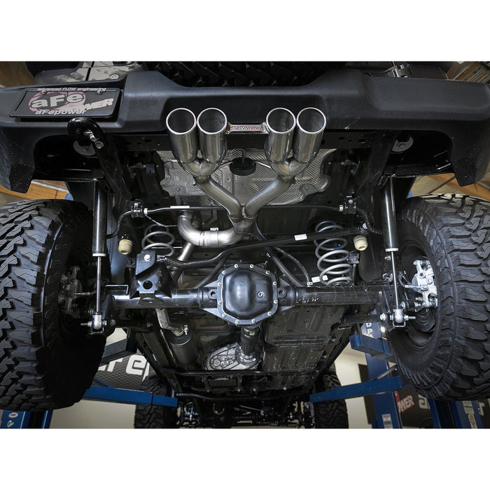 aFe Power Rebel Series 2-1/2 IN 304 Stainless Steel Cat-Back Exhaust System Jeep Wrangler (JL) 18-20 V6-3.6L