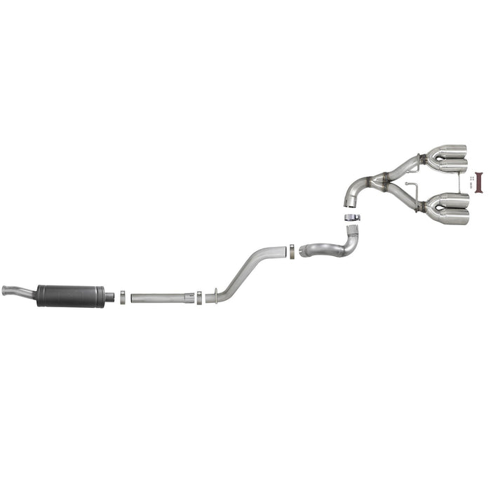 aFe Power Rebel Series 2-1/2 IN 304 Stainless Steel Cat-Back Exhaust System Jeep Wrangler (JL) 18-20 V6-3.6L