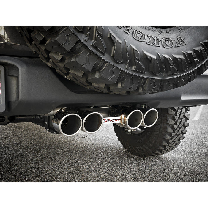 aFe Power Rebel Series 2-1/2 IN 304 Stainless Steel Cat-Back Exhaust System Jeep Wrangler (JL) 18-20 V6-3.6L