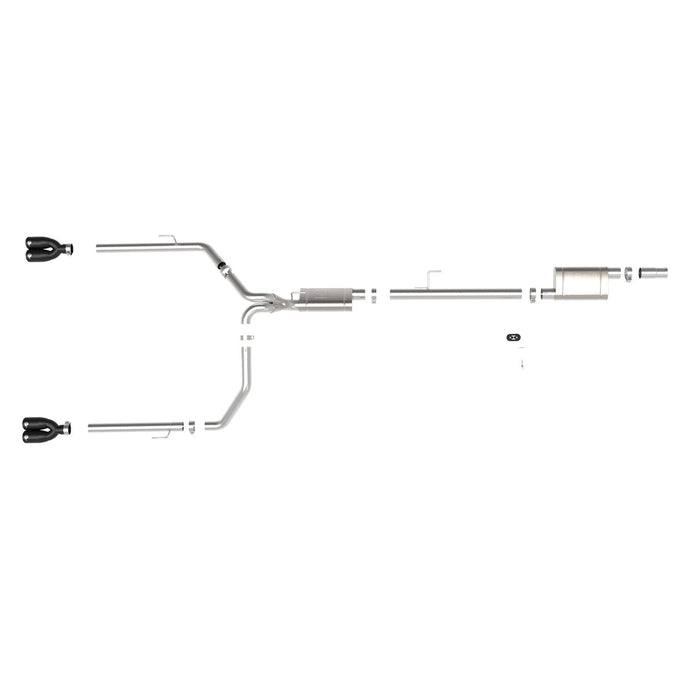 aFe Power Vulcan Series 3 IN 304 Stainless Steel Cat-Back Exhaust System Black Jeep Gladiator (JT) 2020 V6-3.6L