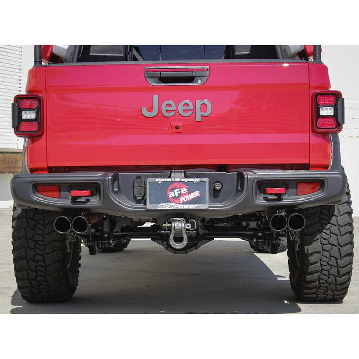 aFe Power Vulcan Series 3 IN 304 Stainless Steel Cat-Back Exhaust System Black Jeep Gladiator (JT) 2020 V6-3.6L