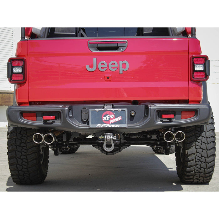 aFe Power Vulcan Series 3 IN 304 Stainless Steel Cat-Back Exhaust System Black Jeep Gladiator (JT) 2020 V6-3.6L